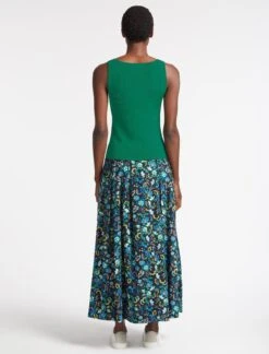 Tammy Rayon V Neck Vest - Emerald Green -Cheap Closet Curation Store SU23 K131 TAMMY EMERALDGREEN LS 3288