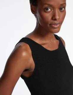 Tammy Rayon Round Neck Vest - Black -Cheap Closet Curation Store SU23 K132 TAMMY BLACK LS 43384