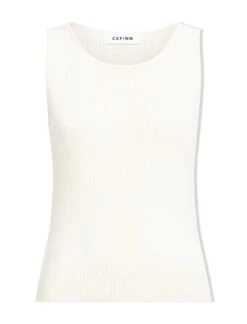 Tammy Rayon Round Neck Vest - Cream -Cheap Closet Curation Store SU23 K132 TAMMY CREAM CO