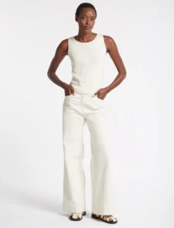 Tammy Rayon Round Neck Vest - Cream -Cheap Closet Curation Store SU23 K132 TAMMY CREAM LS 034