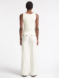 Tammy Rayon Round Neck Vest - Cream -Cheap Closet Curation Store SU23 K132 TAMMY CREAM LS 2700