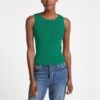 Tammy Rayon Round Neck Vest - Emerald Green -Cheap Closet Curation Store SU23 K132 TAMMY EMERALDGREEN LS 2418