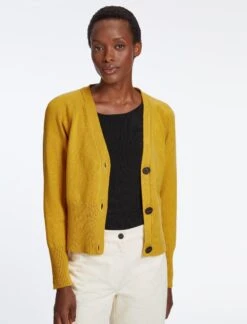 Caro Cotton Cardigan - Mustard -Cheap Closet Curation Store SU23 K135 CARO MUSTARD LS 43066