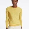 Jodi Cotton Jumper - Mustard Yellow Cream Stripe