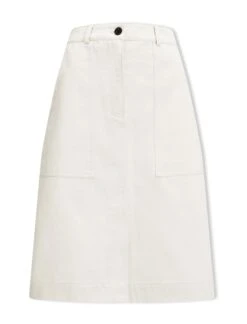 Sidney Cotton Twill Pencil Skirt - Ecru -Cheap Closet Curation Store SU23 SK150 SIDNEY ECRU CO