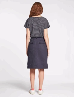 Sidney Cotton Twill Pencil Skirt - Navy 11 Sidney Cotton Twill Pencil Skirt - Navy -Cheap Closet Curation Store SU23 SK150 SIDNEY NAVY LS 214