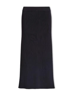 Tammy Rayon Rib Maxi Skirt - Black -Cheap Closet Curation Store SU23 SK159 TAMMY BLACK CO