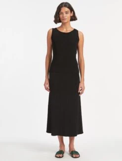 Tammy Rayon Rib Maxi Skirt - Black -Cheap Closet Curation Store SU23 SK159 TAMMY BLACK LS 1943