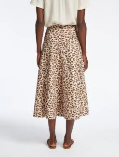 Sierra Cotton Maxi Skirt - Leopard Print -Cheap Closet Curation Store SU23 SK162 SIERRA LEOPARDPRINT LS 42012