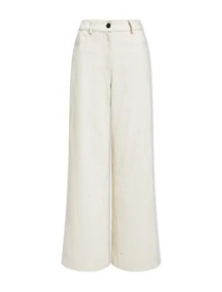 Hayden Cotton Wide Leg Trouser - Ecru -Cheap Closet Curation Store SU23 TR78 HAYDEN CREAM CO