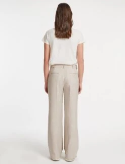 Terence Linen Blend Wide Leg Trousers - Beige -Cheap Closet Curation Store SU23 TR81 TERENCE BEIGE LS 20814