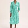 Stella Silk Midi Dress - Green Damask Print 2 Stella Silk Midi Dress - Green Damask Print -Cheap Closet Curation Store SU24 D368 STELLA GREENDAMASKPRINTS LS 39137