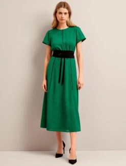 Rosie Techni Voile Maxi Dress - Emerald Green Black -Cheap Closet Curation Store SU24 D526 ROSIE EMERALDGREENBLACK LS 27343
