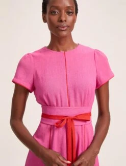 Rosie Techni Voile Maxi Dress - Hot Pink Crimson -Cheap Closet Curation Store SU24 D526 ROSIE HOTPINKCRIMSON LS 39854