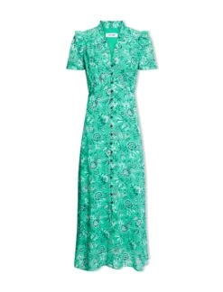 Liliana Cotton Blend Maxi Dress - Green White Palm Floral 17 Liliana Cotton Blend Maxi Dress - Green White Palm Floral -Cheap Closet Curation Store SU24 D620 LILIANA GREENWHITEPALMFLORALPRINT CO