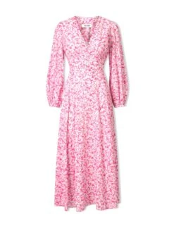 Cora Cotton Blend Maxi Dress - Hot Pink Blossom Print 15 Cora Cotton Blend Maxi Dress - Hot Pink Blossom Print -Cheap Closet Curation Store SU24 D636 CORA HOTPINKBLOSSOMPRINT CO