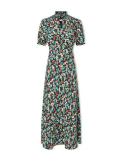 Irina Bias Cut Maxi Dress - Black Multi Tropical Floral Print -Cheap Closet Curation Store SU24 D641 IRINA BLACKMULTITROPICALFLORAL CO