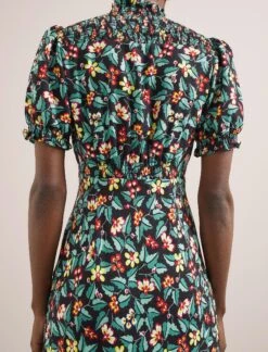 Irina Bias Cut Maxi Dress - Black Multi Tropical Floral Print -Cheap Closet Curation Store SU24 D641 IRINA BLACKMULTITROPICALFLORAL LS 1741