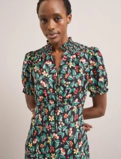 Irina Bias Cut Maxi Dress - Black Multi Tropical Floral Print -Cheap Closet Curation Store SU24 D641 IRINA BLACKMULTITROPICALFLORAL LS 1769