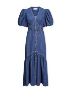 Este Denim Maxi Dress - Light Blue -Cheap Closet Curation Store SU24 D643 ESTE LIGHTBLUE CO