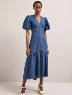 Este Denim Maxi Dress - Light Blue -Cheap Closet Curation Store SU24 D643 ESTE LIGHTBLUE LS 821