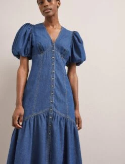 Este Denim Maxi Dress - Light Blue -Cheap Closet Curation Store SU24 D643 ESTE LIGHTBLUE LS 960