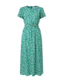 Nina Cotton Blend Maxi Dress - Mid Green Blossom Print -Cheap Closet Curation Store SU24 D644 NINA MIDGREENBLOSSOMPRINT CO
