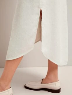 Lyra Techni Linen Maxi Shirt Dress - Cream -Cheap Closet Curation Store SU24 D645 LYRA CREAM LS 17894
