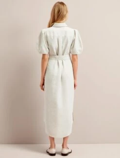 Lyra Techni Linen Maxi Shirt Dress - Cream -Cheap Closet Curation Store SU24 D645 LYRA CREAM LS 17998