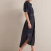 Lyra Techni Linen Maxi Shirt Dress - Navy -Cheap Closet Curation Store SU24 D645 LYRA NAVY LS 24672