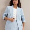Jamie Linen Blend Blazer - Pale Blue -Cheap Closet Curation Store SU24 JK66 JAMIE PALEBLUE LS 487