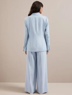 Jamie Linen Blend Blazer - Pale Blue -Cheap Closet Curation Store SU24 JK66 JAMIE PALEBLUE LS 555