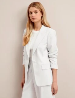 Jamie Linen Blend Blazer - Pearl -Cheap Closet Curation Store SU24 JK66 JAMIE PEARL LS 26077
