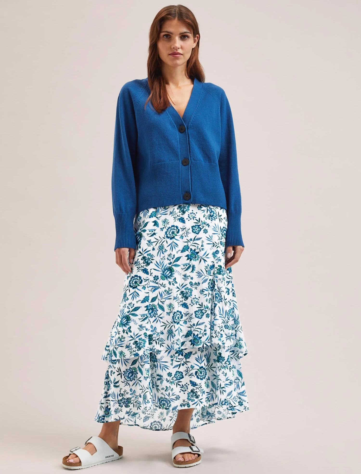 Caro Cotton Cardigan - Bright Blue 6 Caro Cotton Cardigan - Bright Blue - Image 4