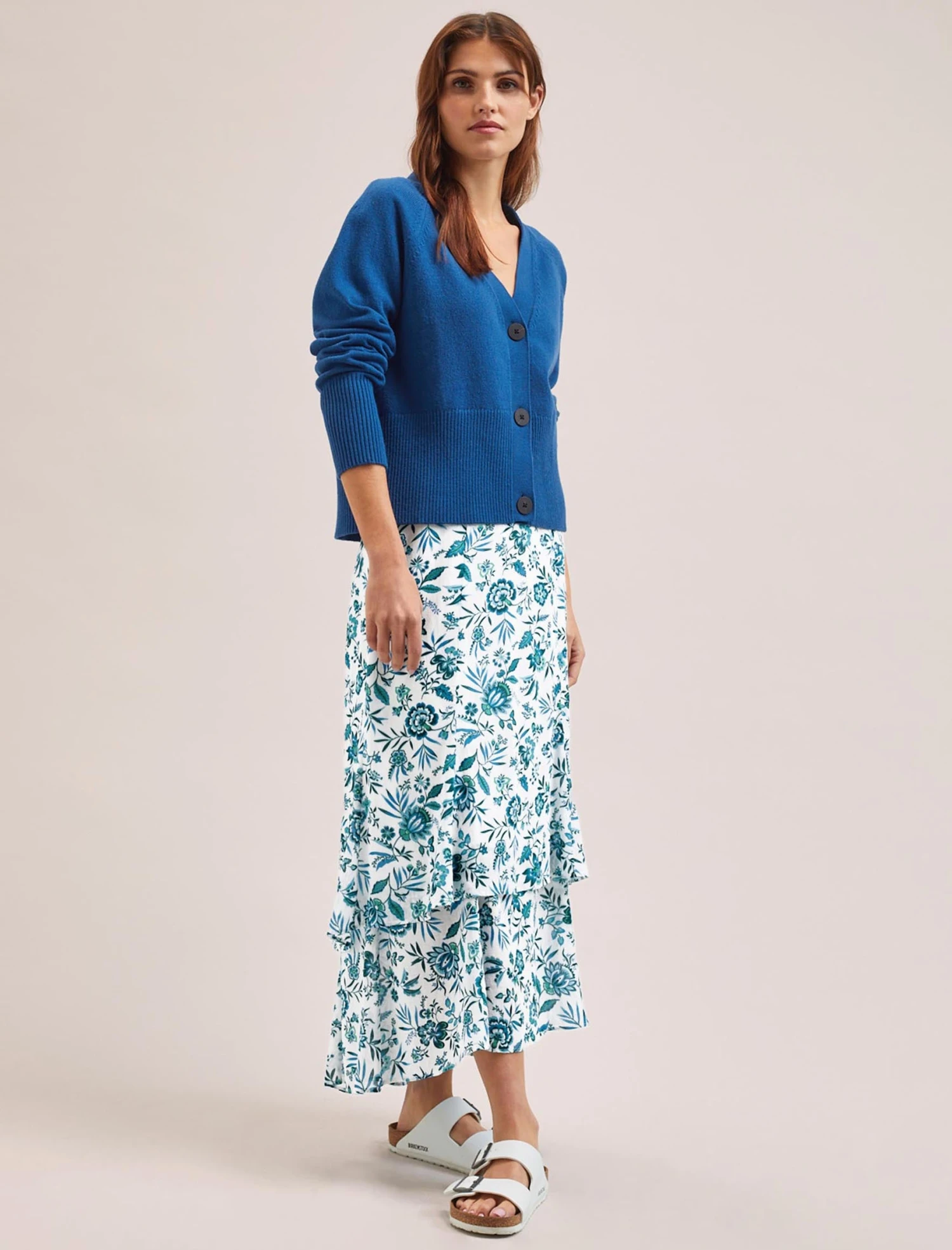 Caro Cotton Cardigan - Bright Blue 4 Caro Cotton Cardigan - Bright Blue - Image 2