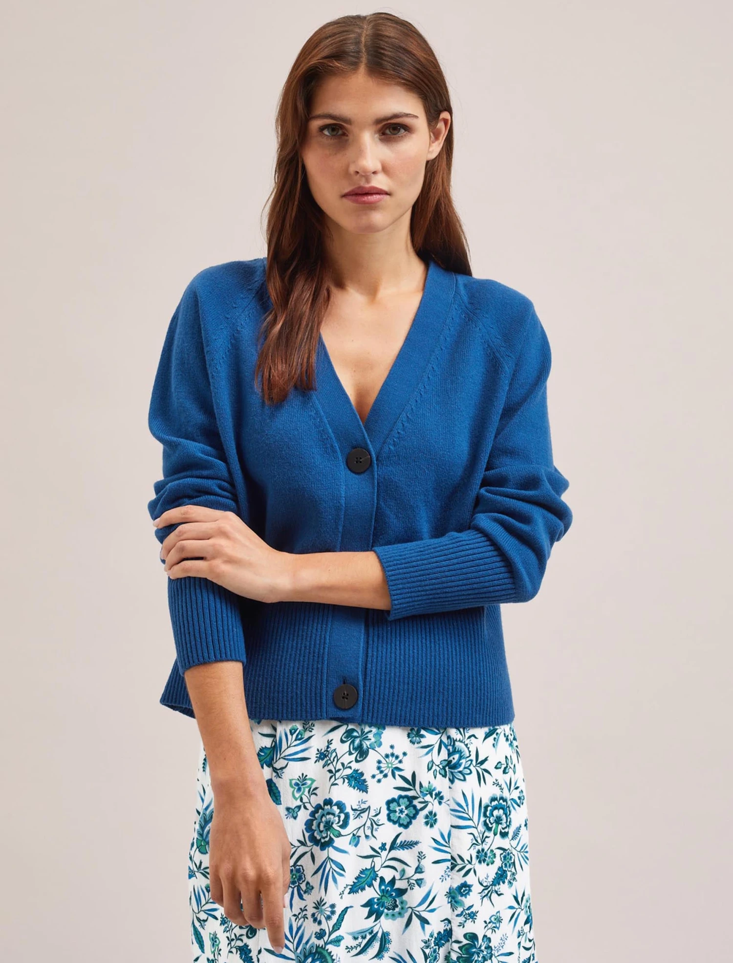 Caro Cotton Cardigan - Bright Blue 3 Caro Cotton Cardigan - Bright Blue