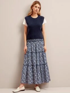 Julie Cotton Round Neck Sleeveless Jumper - Navy -Cheap Closet Curation Store SU24 K138 JULIE NAVY LS 26537