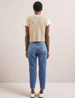 Julie Cotton Round Neck Sleeveless Jumper - Oatmeal -Cheap Closet Curation Store SU24 K138 JULIE OATMEAL LS 2140