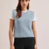 Julie Cotton Round Neck Sleeveless Jumper - Pale Blue -Cheap Closet Curation Store SU24 K138 JULIE PALEBLUE LS 2000