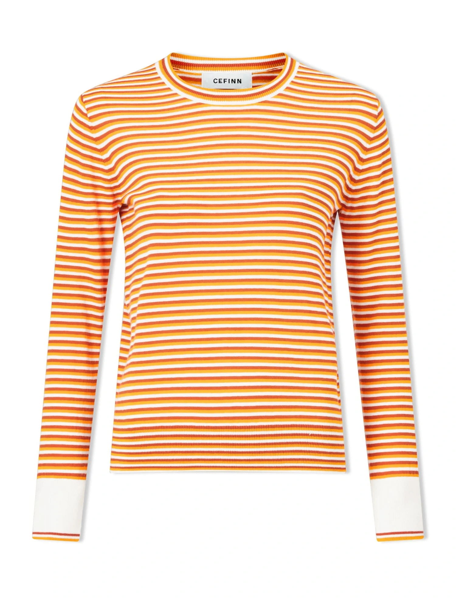 Jodi Cotton Jumper - Orange Yellow Cream Stripe 9 Jodi Cotton Jumper - Orange Yellow Cream Stripe - Image 7