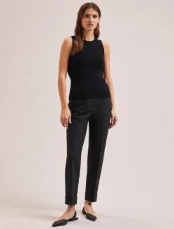 Tammy Cotton Blend Vest - Black -Cheap Closet Curation Store SU24 K150 TAMMY BLACK LS 2188