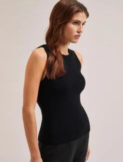 Tammy Cotton Blend Vest - Black -Cheap Closet Curation Store SU24 K150 TAMMY BLACK LS 2224