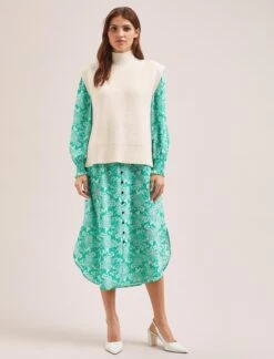 Janice Cotton Blend Funnel Neck Sleeveless Jumper - Cream -Cheap Closet Curation Store SU24 K177 JANICE CREAM LS 1212