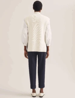 Janice Wool Funnel Neck Sleeveless Jumper - Cream -Cheap Closet Curation Store SU24 K177 JANICE CREAM LS 1805