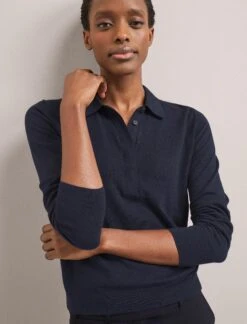 Josie Linen Blend Jumper - Navy -Cheap Closet Curation Store SU24 K180 JOSIE NAVY LS 3057