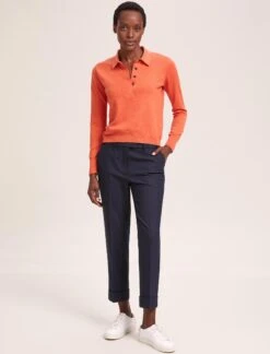 Josie Linen Blend Jumper - Orange -Cheap Closet Curation Store SU24 K180 JOSIE ORANGE LS 40437