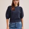 Amalie Linen Blend Jumper - Navy -Cheap Closet Curation Store SU24 K184 AMALIE NAVY LS 1683