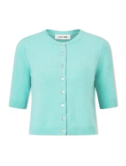 Clara Cashmere Cardigan - Spearmint -Cheap Closet Curation Store SU24 K189 CLARA SPEARMINT CO
