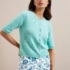Clara Cashmere Cardigan - Spearmint