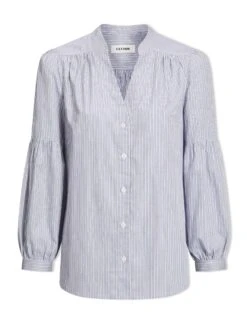 Ella Organic Cotton Shirt - Light Blue White Stripe -Cheap Closet Curation Store SU24 S25 ELLA BLUEWHITESTRIPE CO